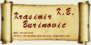 Krasimir Burinović vizit kartica